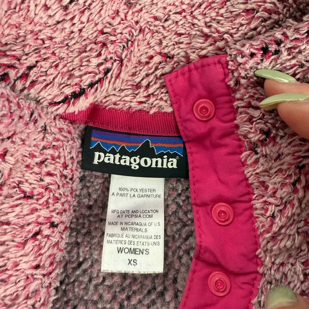 Patagonia Pink Sherpa Fleece Pullover - Picture 4 of 6